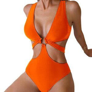 NEW Women's Deep V Neck One Piece Swimsuit Sexy Cut Out Bathing Suit SZ XXL (12)